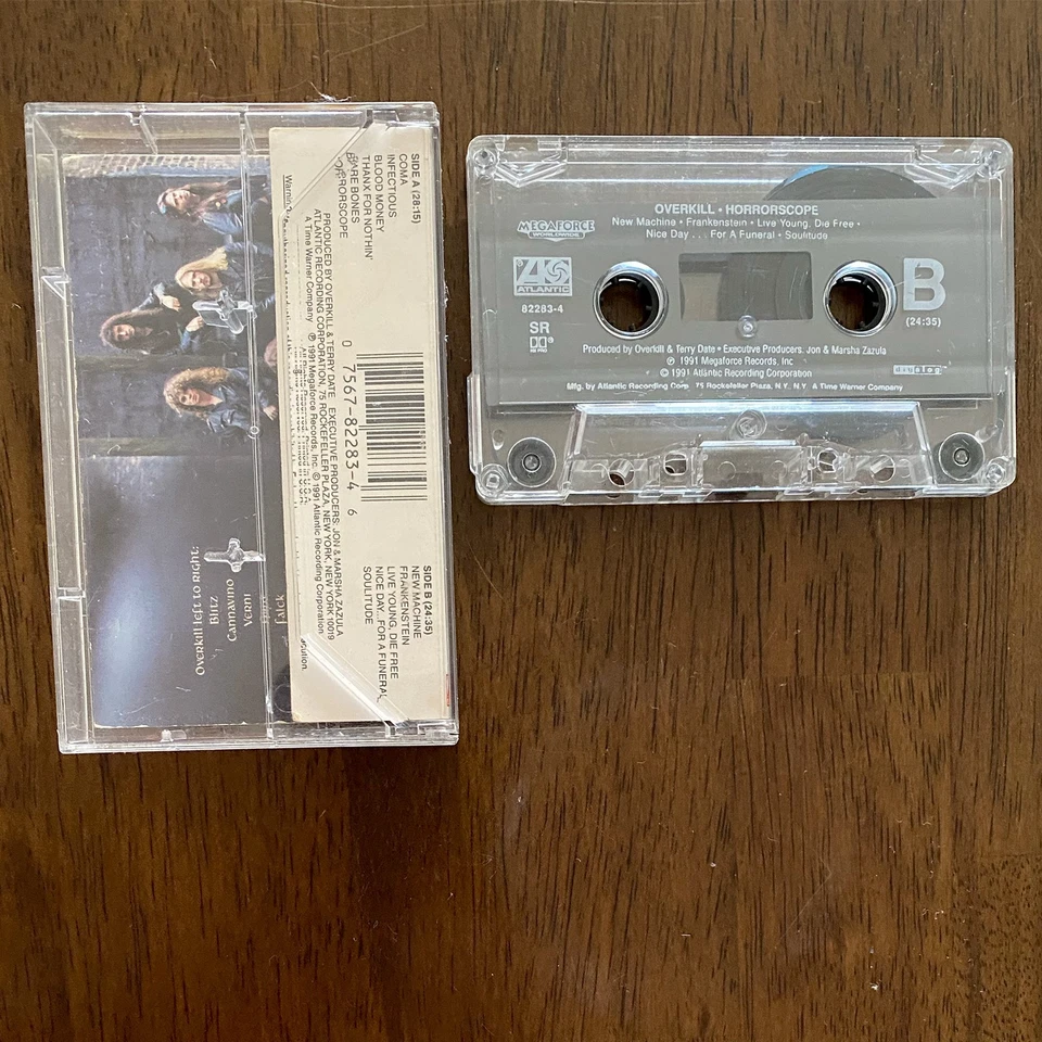 Overkill Horrorscope Cassette Tape 1991 Megaforce Records PLAY TESTED Foto 2 de 4