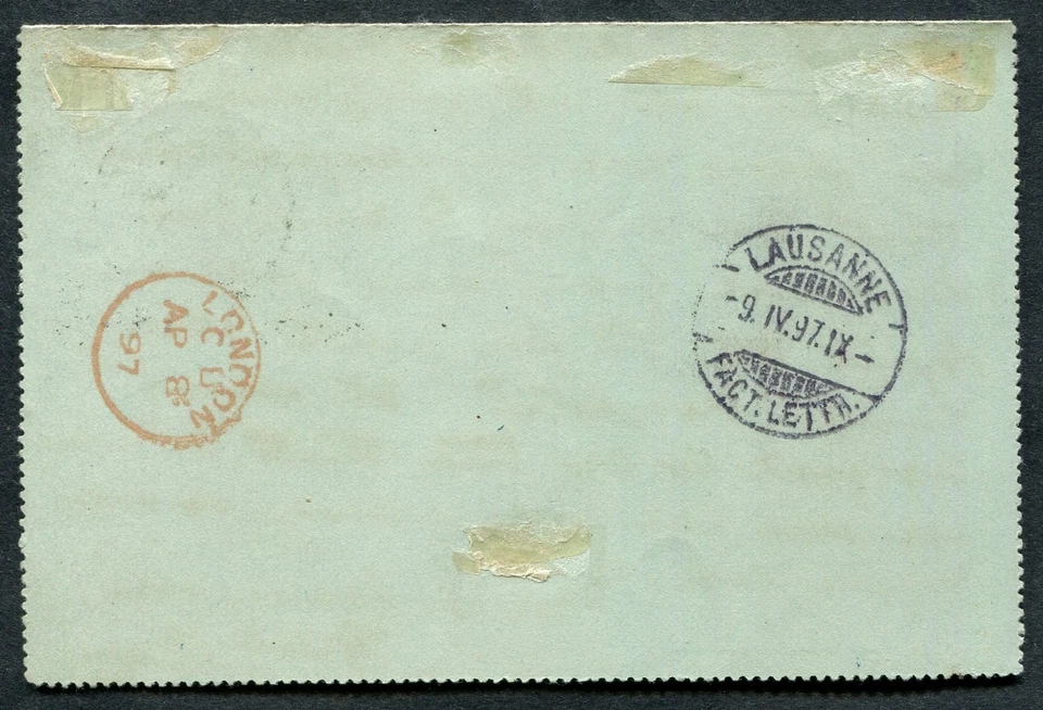 ASSA Ciudad Cancelar "REGINA" en Tarjeta de Destino Extranjero a Suiza Foto 2 de 3