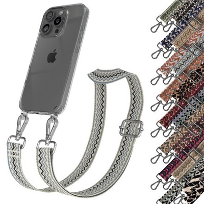 EAZY CASE für Apple iPhone 16 Pro Handykette Hülle Silikon Schultergurt Umhängen