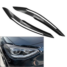 Carbon Look Headlight Eyebrow Eyelid Cover Trim For BMW F20 F21 Pre-LCI 2011-14