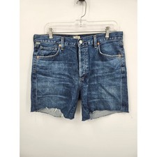 Citizens of Humanity Denim Shorts Womens 32 Blue Premium Vintage Raw Hem Cutoff