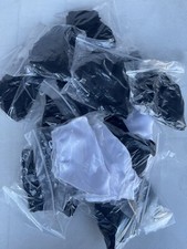 48 PCS Black White Face Masks Brand New USA Made 100 Durable Polyester Fabric