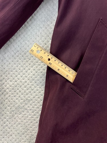 Gabardina London Fog para mujer 12 Reg ciruela forrada Y2K Corpcore chaqueta larga de lluvia - Imagen 7 de 24