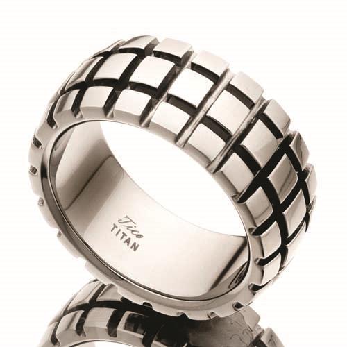 10mm Tire Wheel Design Wedding Band Engagement Titanium Ring Men's Jewelry Sz13