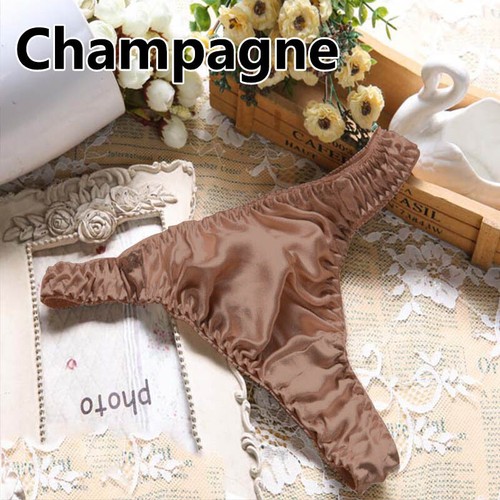 Soft Women Silk Satin Briefs G-String Panties Bikinis Thongs Underwear Knickers - Picture 23 of 29