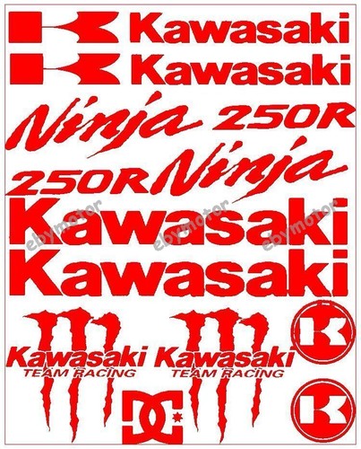 Motorcycle Emblem Decals for Kawasaki 250R Bike Racing Reflective Badge Stickers - Bild 5 von 8