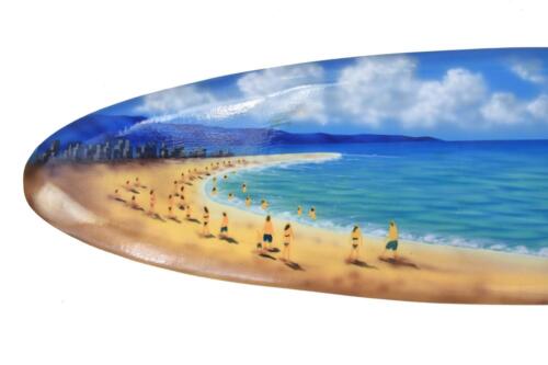 Strand Surfboard 100cm Deko Schild Holzschild Surfbrett Tiki Hütten Strandhütte - Bild 6 von 8