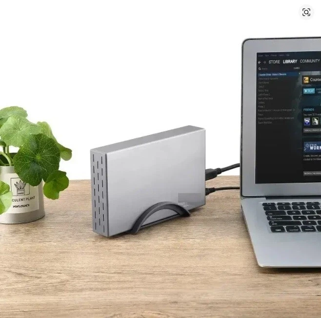 3.5" External HDD Enclosure SATA USB3.0 TypeC Case&Power Adapter 16TB HDD - Image 2 of 4