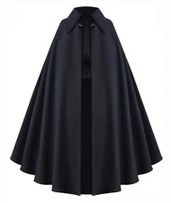 Gothic Steampunk Victorian Medieval Renaissance Western Pirate Collar Cape Cloak