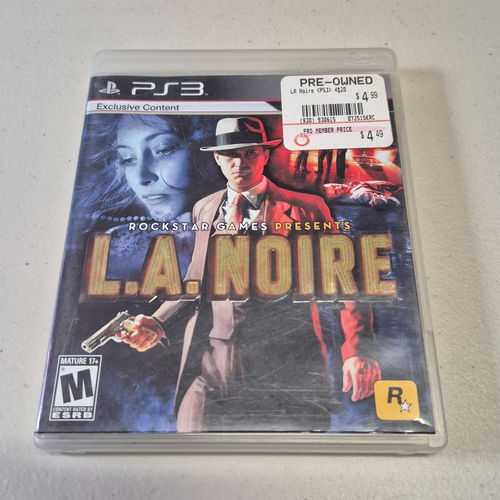 Rockstar L.A. Noire Sur PS3 - Avec DLC Voucher Collection 2011 (Édition Rare)
