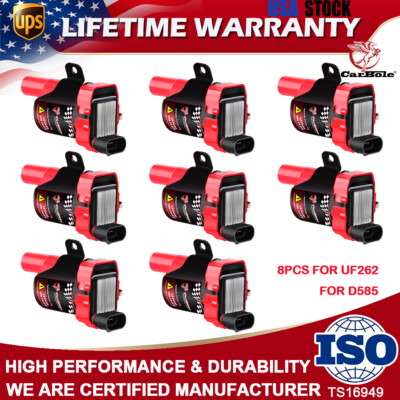 8Pcs NEW D585 UF262 For Chevrolet Silverado Express 1500 2500 3500 Ignition Coil