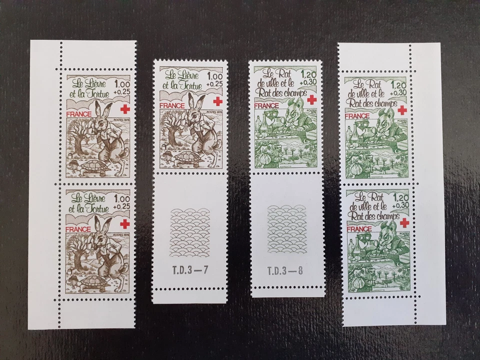 Frankreich - Rotes Kreuz 1978 - eindeutig aus Bogen und Heftchen Mi. 2129/30 - Bild 1 von 1