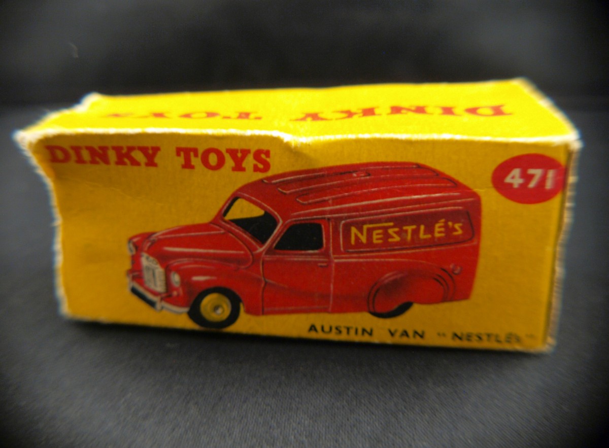 dinkyN O471オースティンネッスルバン　1955年製 Schachtel Einzelstück Dinky Toys GB Nr°471 Austin Van Nestle