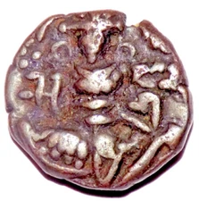 HUNNIC DYNASTIES OF KASHMIR 1003-28 | SANGRAMRAJA DEVA 1 STATER COIN- 5.68 GRAM