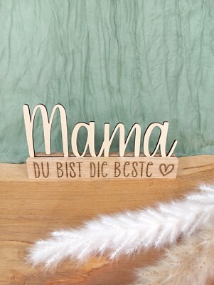 Muttertag Geschenk Geschenkidee Mama Muttertagsgeschenk Herz Klötzchendeko Holz