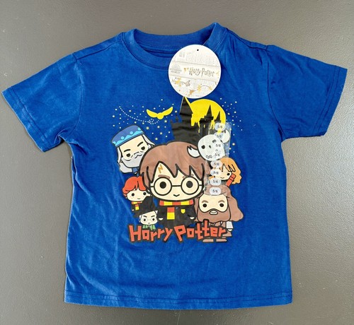 Harry Potter Kids T-Shirt Size 5/6 Blue Short Sleeve Graphic Tee