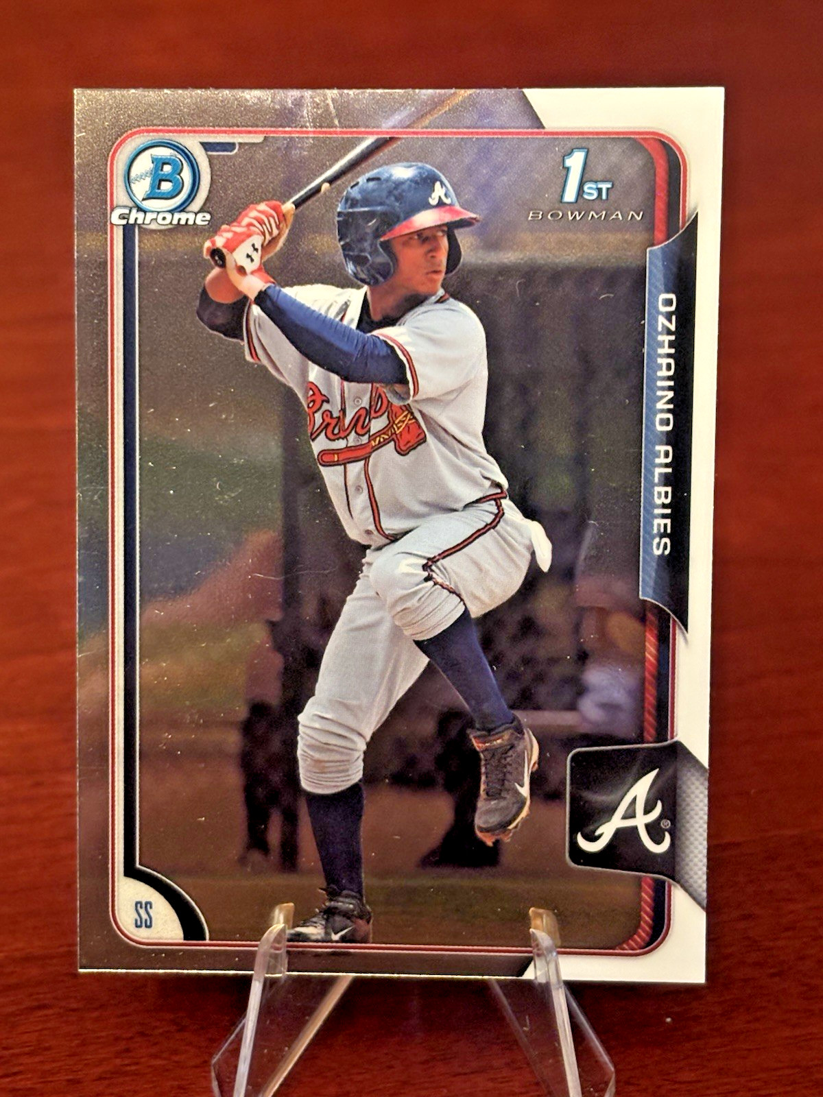 2015 1st Bowman Chrome Ozhaino "Ozzie" Albies #BCP71 Atlanta Braves