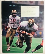 San Francisco 49ers TOM RATHMAN autograph auto signed Super Bowl XXIII XXIV 8x10