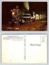 Canadian Pacific 972 Locomotive Night View Jersey Central NJ Pincus Postcard