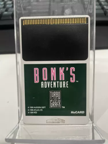 TG16 Bonk's Adventure HuCARD with original case no manual (TurboGrafx-16, 1990)