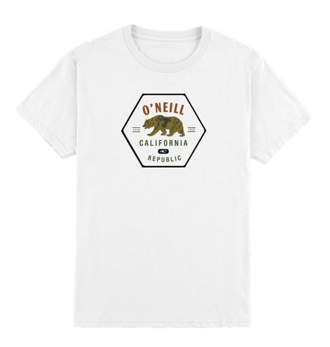 O'Neill Men's The Code T-Shirt – Premium Fit, Classic White Tee, Medium Size