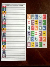 Color-Coded 30 Position Adhesive Circuit Breaker Box Electric Panel Label Set 