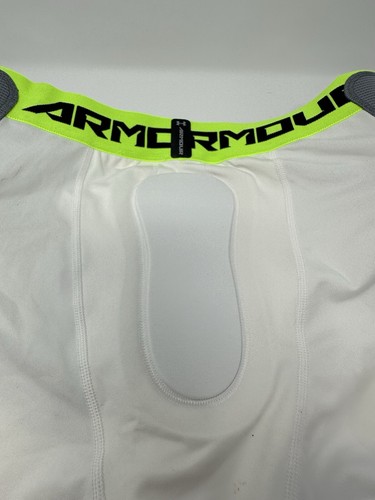 NEU Under Armour gepolsterte Fußballshorts Herren Heat Gear Kompression weiß XXL H1 - Bild 3 von 5