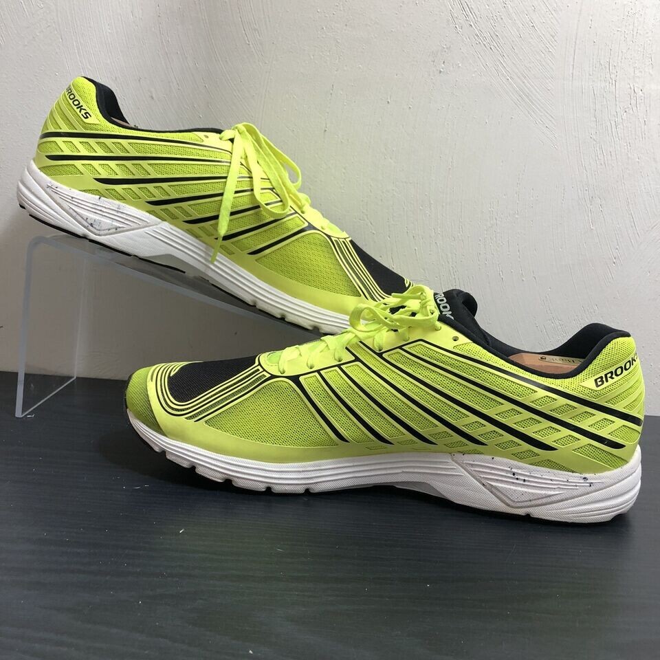 BROOKS Asteria Running Shoes Mens 9.5 Neon Yellow Black 3D Fit Print Brooks Asteria Neon Green 3D Fit Print Shoes 1102291D039  main image 3