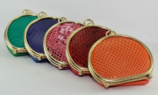 MONEDERO TIPO POLVERA PARA MUJER EN PIEL AUTENTICA