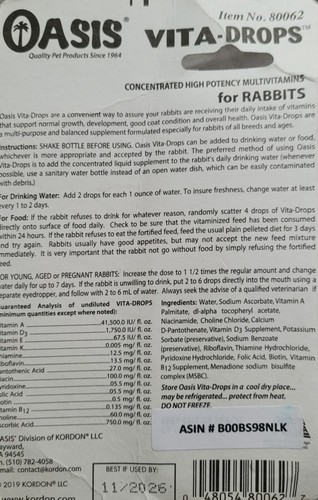 LM Oasis Rabbit Vita Drops - Zdjęcie 2 z 2