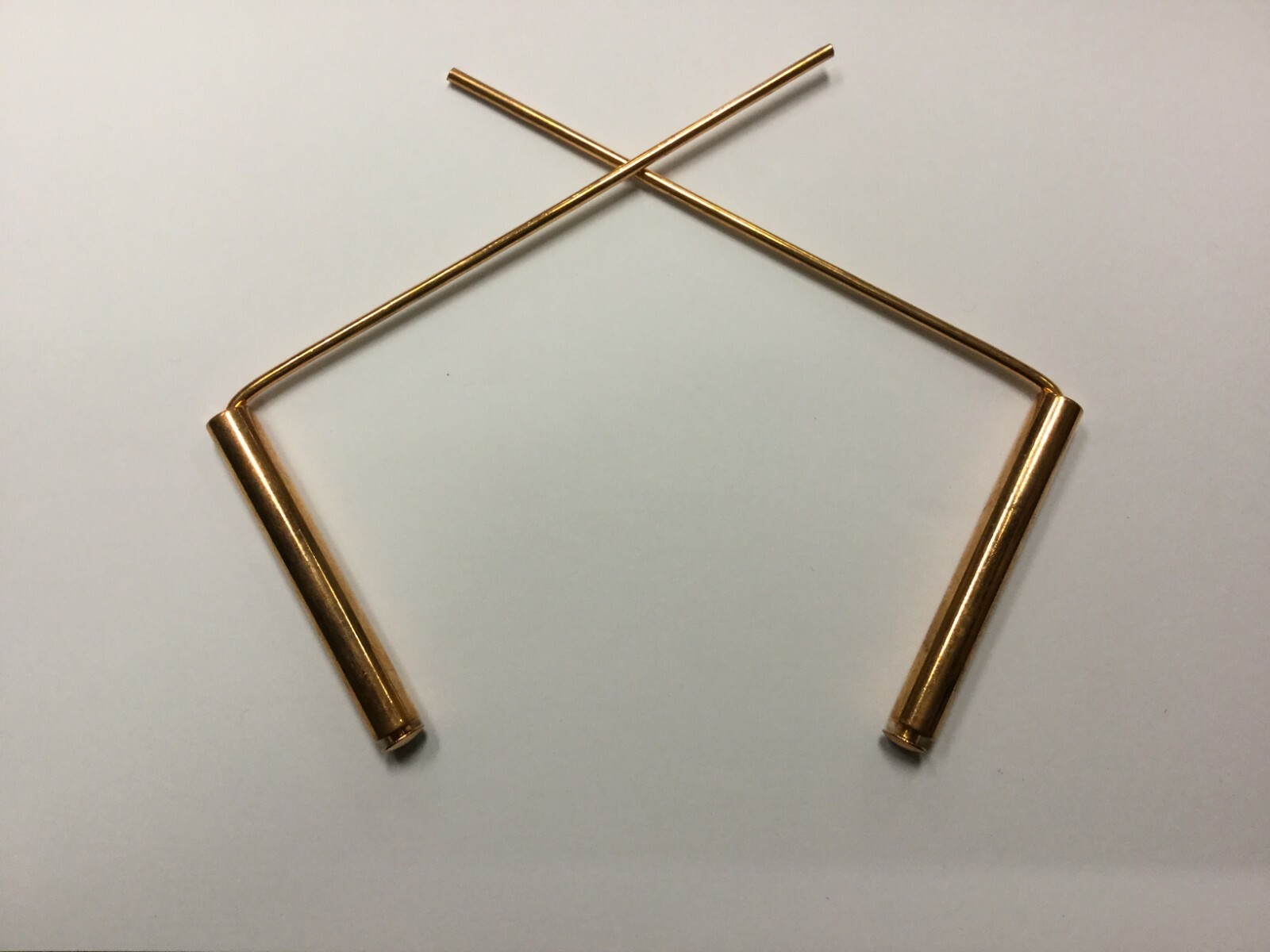 PAIR OF COPPER DOWSING RODS WITH INSTRUCTIONS WICCA WATER DIVINING