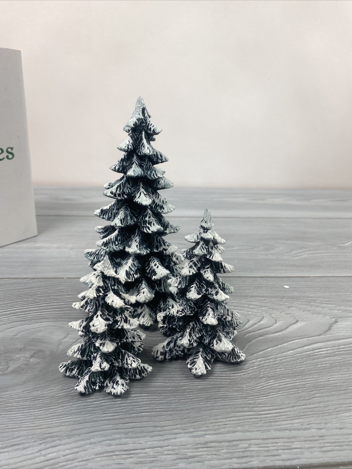 Dept. 56 Christmas Village Evergreen Trees Set of 3 52051 Cold Cast