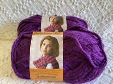 2 Skeins Lion Brand Hometown USA Yarn Portland Wine  Super Bulky  6
