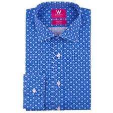 Worboys London Monaco Shirt Blue 18" Collar TD8 GG 10