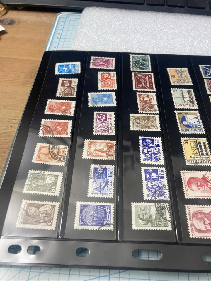80+ Vtg. Cancelled Eastern European Air Mail/Postcard Small Stamps, 1961-1968. - Image 3 of 4