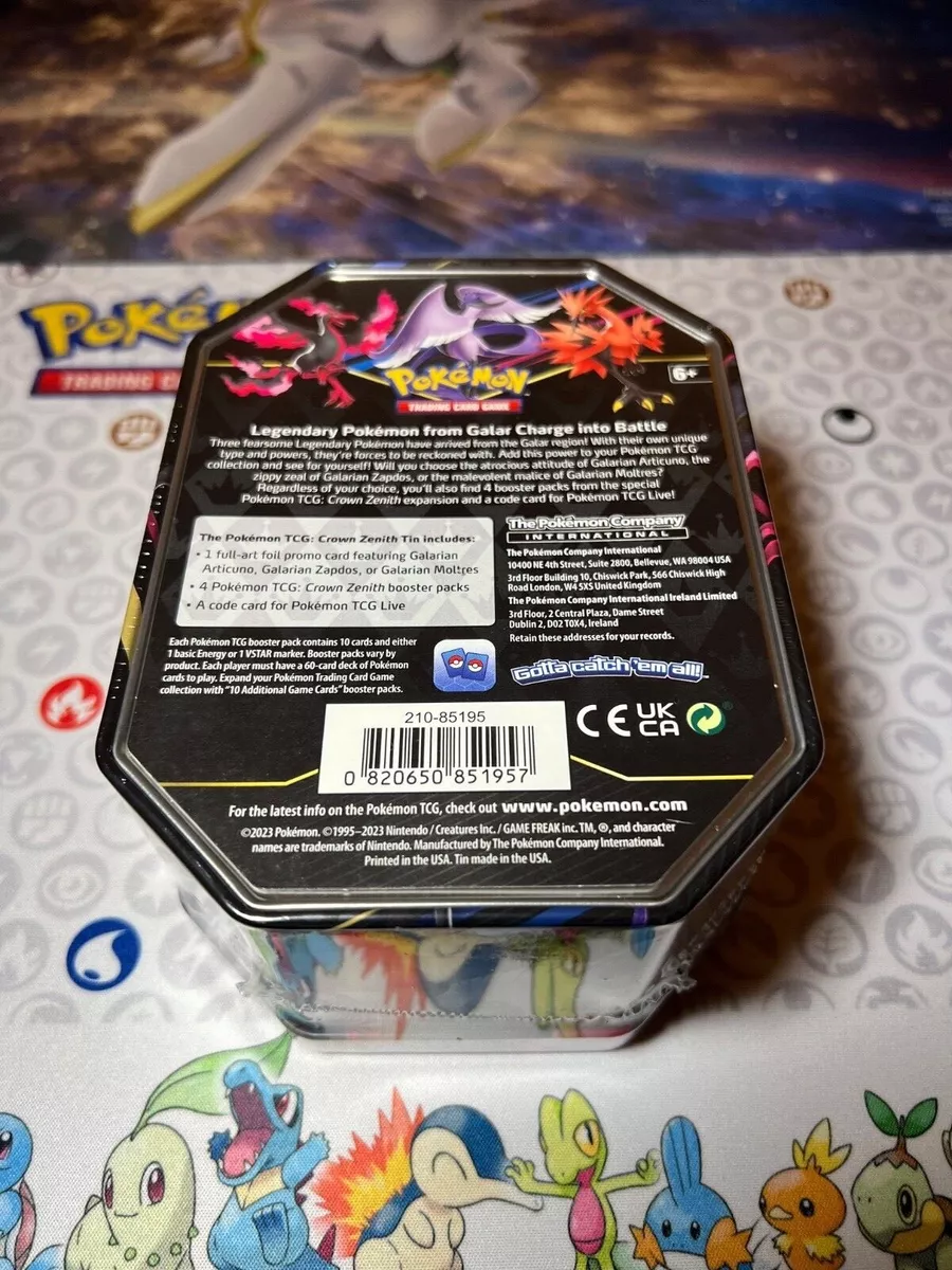 Pokemon Trading Card Game: Crown Zenith Tin - Galarian Moltres