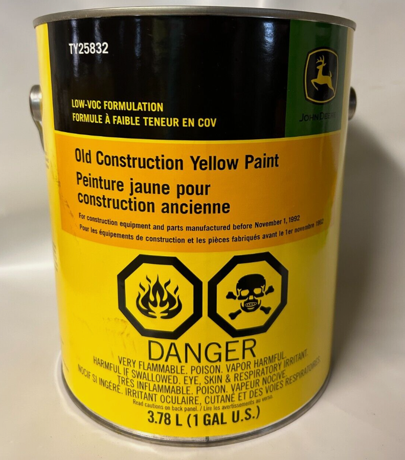 1 Gallon John Deere Old Construction Yellow Low Voc Paint TY25832 eBay