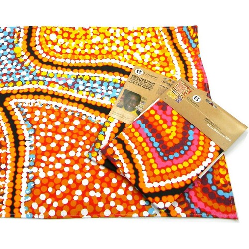 1 Australia Souvenir Indigenous Aboriginal Art Kitchen Tea Towel Snake Dreaming - Picture 6 of 6