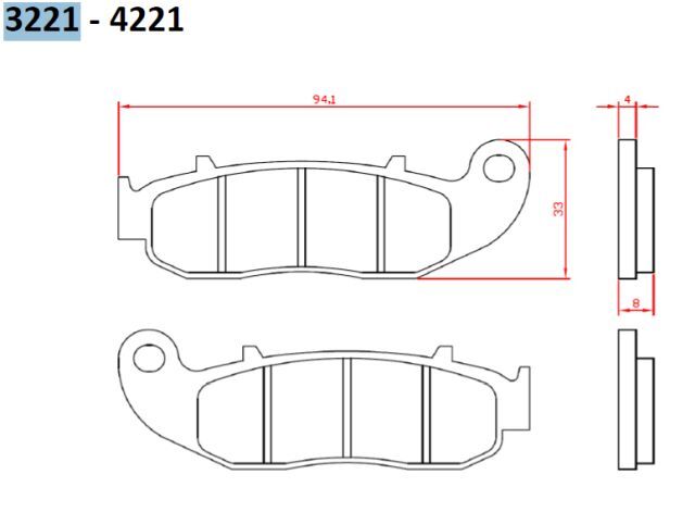 Plaquettes de frein avant moto Fantic 50cc 125cc 250cc Enduro après 2013 type FT3