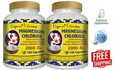 Magnesium Chloride 2000 XL 140 Caps 2 Bottles Muscle Energy Support Free Ship