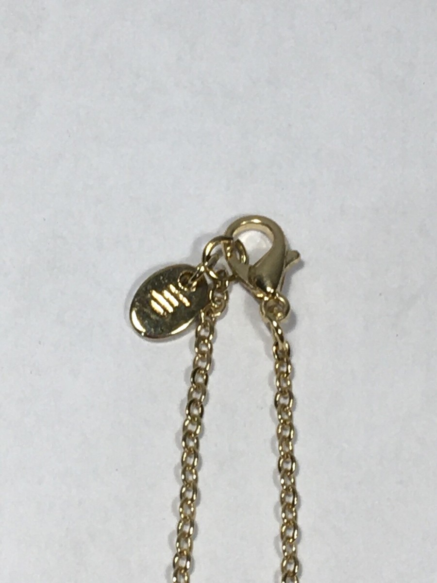 Chaîne Dorée Avec Pendentif En Pierre - Bijou Occasion (longueur 9-15/1?)