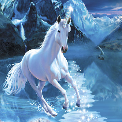 UNICORN ( 2 ) ALL OCCASIONS GREETING CARD WITH C.D -BLANK INSIDE 