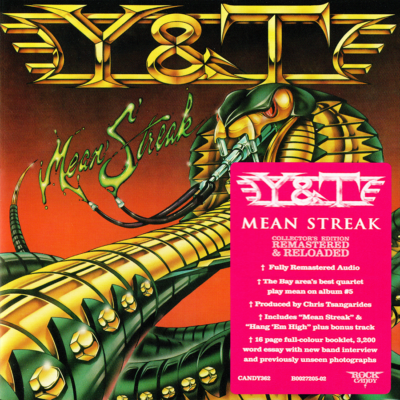 Y&T ~ Mean Streak (1983) CD 2018 Rock Candy Records UK •• NEW