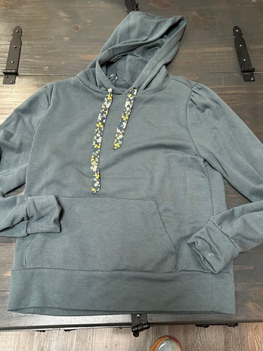 LC Lauren Conrad Sweatshirt Hoodie Women's Size XS Steel Blue Long Sleeve Preppy - 第 5/6 張圖片