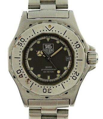 TAGHEUER　902 208 Discount Tag Heuer Professional 2000 962.208 Silver Watch