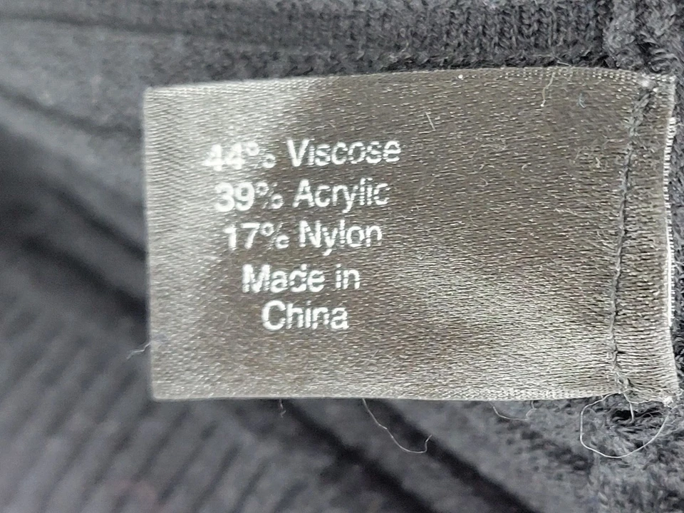 Cárdigan Suéter Lane Bryant Mujer 14/16 Negro Texturizado Frente Abierto Carrera Boho Foto 4 de 4