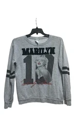 Marilyn Monroe Lightweight Sweatshirt With Black Raised Letters  Size XXL Cozy