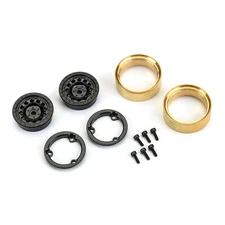 Pro-Line 2812-00 1/24 Rock Shooter Brass F/R 1.0" 7mm Crawler Wheels (2) Black