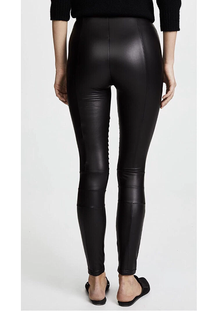 SPANX Faux Leather Moto Leggings Very Black XS 27 at  Women's  Clothing store