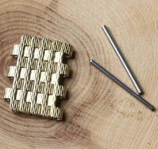 Gold bark texture NSA band 5 spare links for vintage watch NSA bracelet 7-row